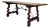 18th Dining or Console Table of Walnut with Lyre Legs and Heavy Top, Spain For Sale