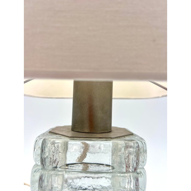 Mid-Century Glass Table Lamp, Italy, 1970s For Sale - Image 4 of 8