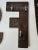 Set of 8 Vintage Distressed Black and Brown Wall Letters For Sale - Image 14 of 15