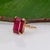 Metal Estate 13.9Ct Madagascar Ruby Ring: Solid 10k Gold – Emerald Cut, Size 6.75 For Sale - Image 7 of 10