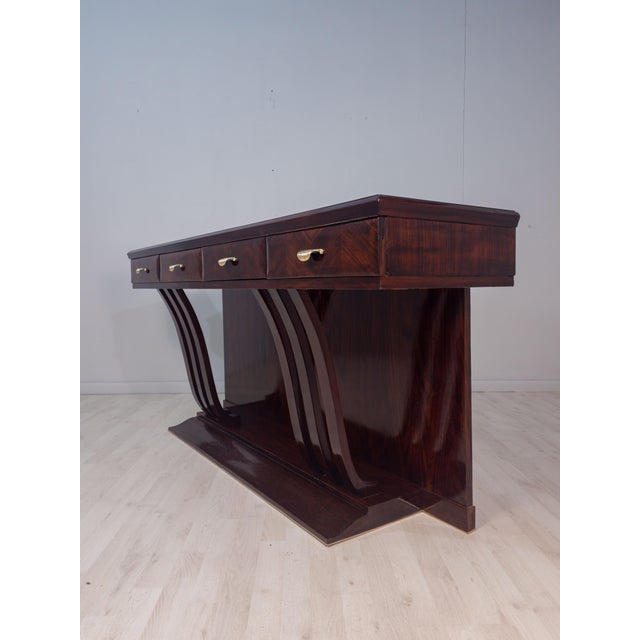 Mid-Century Italian Console attributed to Osvaldo Borsani, 1940s For Sale - Image 17 of 18
