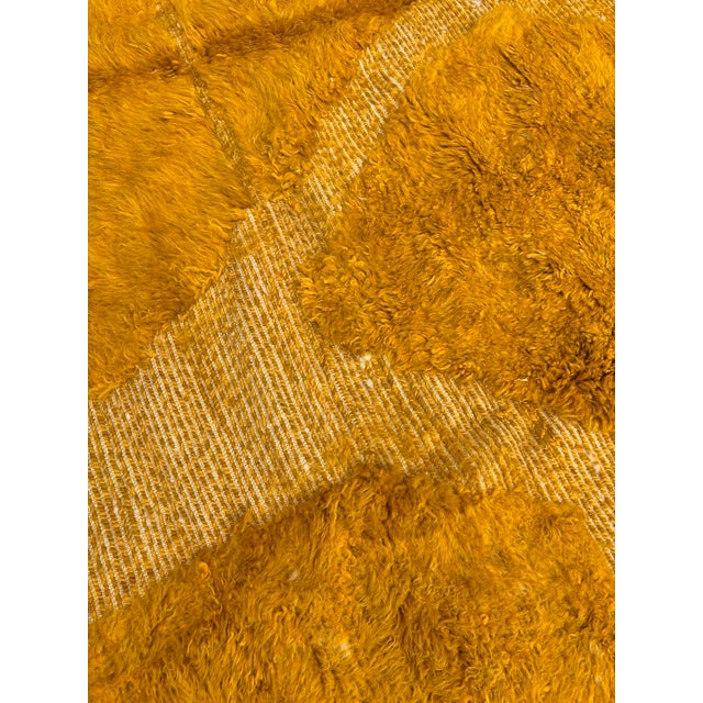 2020s Golden Ochre Moroccan Mrirt Rug For Sale - Image 5 of 10