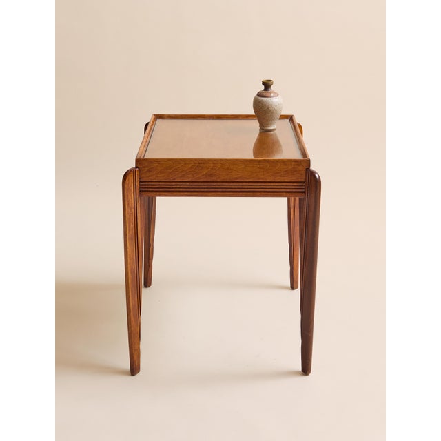 Art Deco The Vintage Art Deco Square Accent Table For Sale - Image 3 of 12