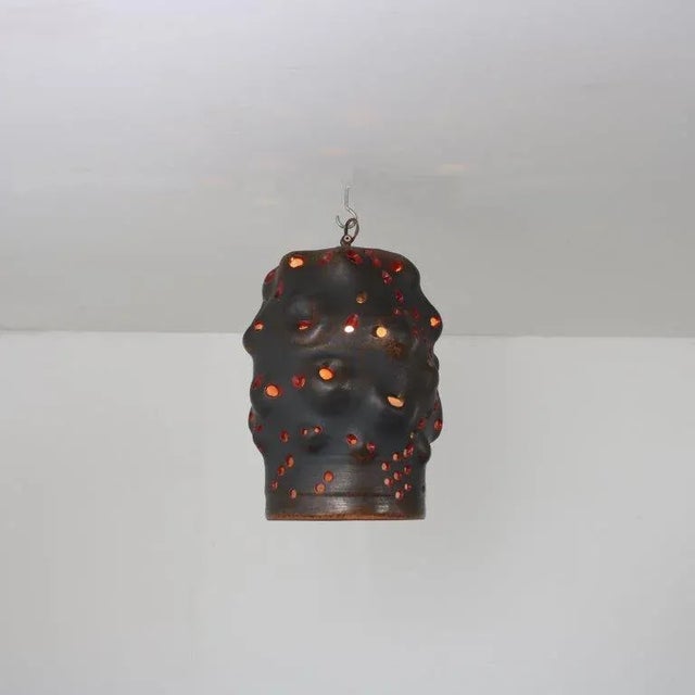 Ceramic Free-Form Ceramic Pendant Lamp, Netherlands, 1960s For Sale - Image 7 of 9
