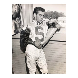 1950s Jockey George Gibb Equestrian Photograph For Sale