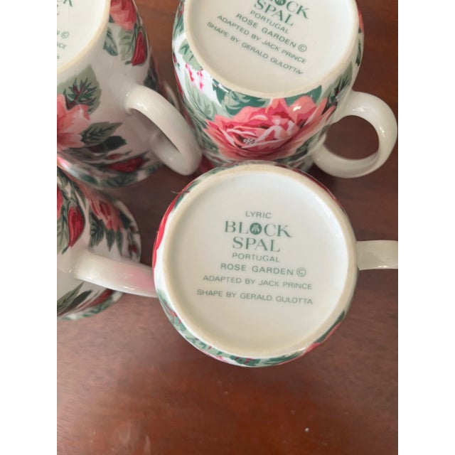 Prince Vintage Block Spal Mugs- Set of 4 For Sale - Image 4 of 4