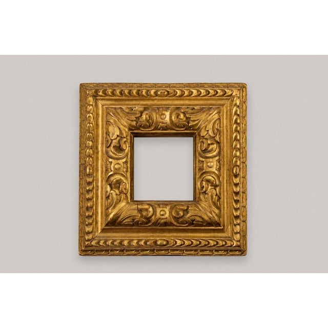 Gold Italian Frame in Carved and Gilded Wood, 18th Century For Sale - Image 8 of 8