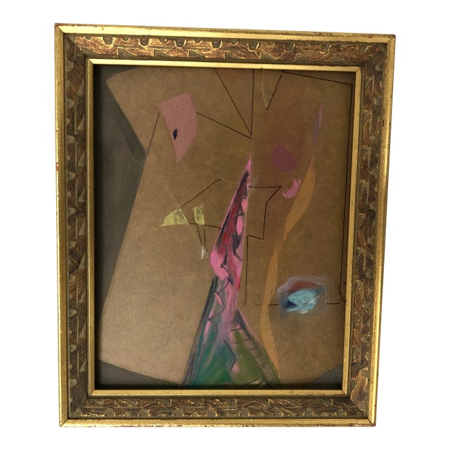 Abstract Art Original Collage/Painting 9x11 by Erik Sulander For Sale