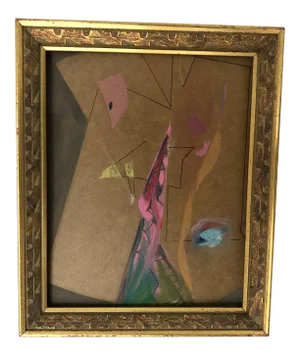 Abstract Art Original Collage/Painting 9x11 by Erik Sulander