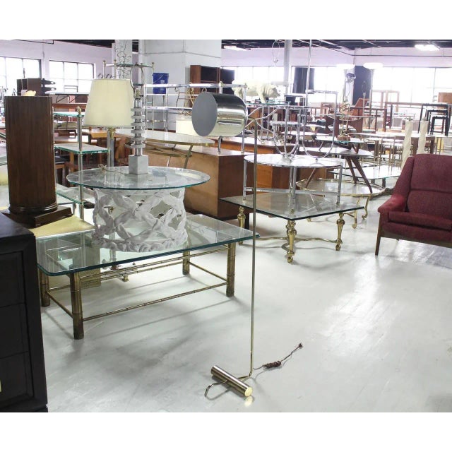 Unusual design mid-century modern vintage floor lamp.