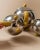 Vintage Space Age Spherical Tea or Coffee Service in Stainless Steel with Yellow Details, 1980s, Set of 3 For Sale - Image 10 of 11