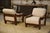 Brutalist Armchairs in Wood and Ecru Bouclé, 1970s, Set of 2 For Sale - Image 4 of 13
