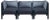 Blue Stand by Me Sofa with Pillows by Storängen Design For Sale