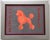 Contemporary Dog Poodle Minimalism Folk Art Pop Art Flamingo-Orange Beige Burgundy Original Oil Painting Cleo Plowden For Sale - Image 3 of 3