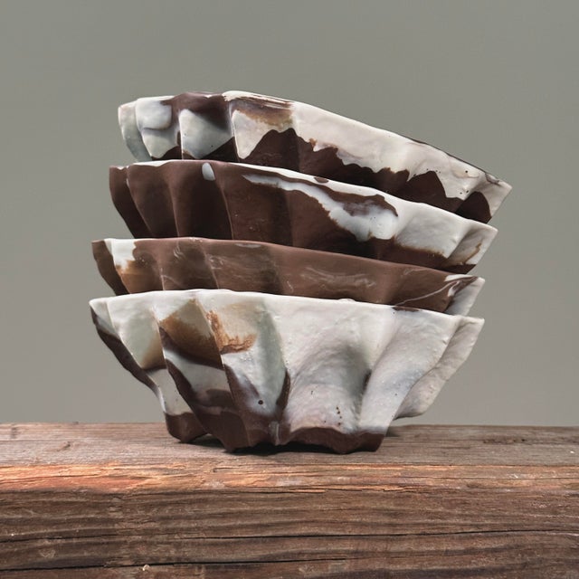 Vintage Marbleized Studio Craft Ceramic Bowls (Set of 4) For Sale - Image 10 of 10