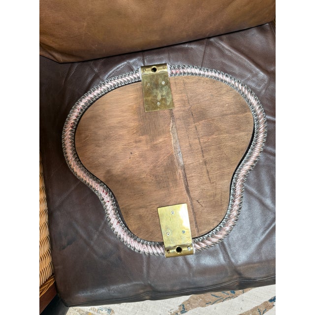 Pear Murano Glass and Brass Wall Mirror For Sale In Los Angeles - Image 6 of 7