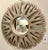 Original retail $1700, stylish Made Goods Modern Natural Pinewood Starburst Sedona Wall Mirror, showroom floor sample