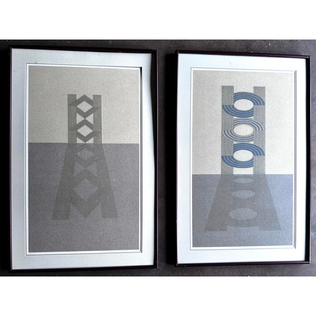 1970s Original Signed 41" Bong Tae Kim Ullin Prints, Signed Editions "Ullin I" and "Ullin II" - Set of 2 For Sale - Image 12 of 18