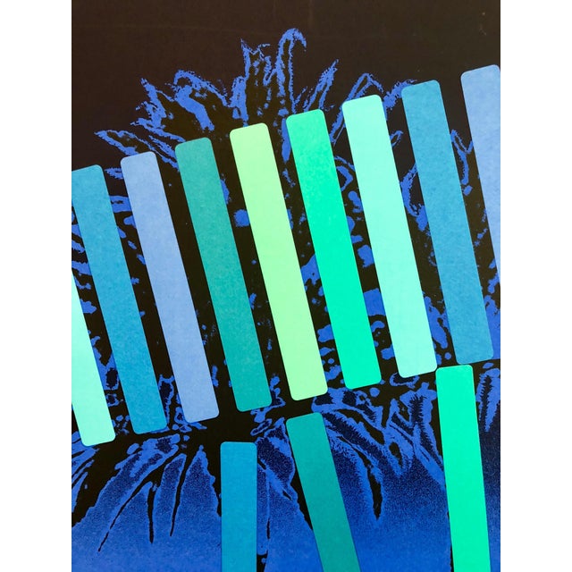 Pop Art Menashe Kadishman, Israeli Modern Pop Art Photo Silkscreen Serigraph Palm Trees Kadishman For Sale - Image 3 of 7