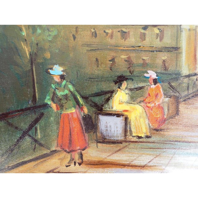 Michel Pabois, Paris, The Institut de France Which Leads to the Seine, Original Oil on Canvas For Sale - Image 5 of 8