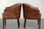 English Cognac Cowhide Leather Occasional Chairs, Set of 2 For Sale - Image 11 of 14