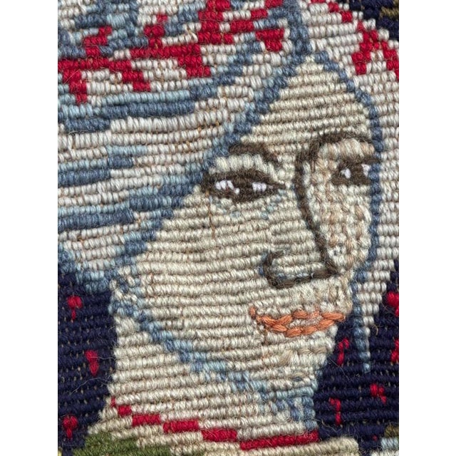 Mid-Century French Needlepoint Aubusson Medieval Tapestry, 1970s For Sale - Image 18 of 18