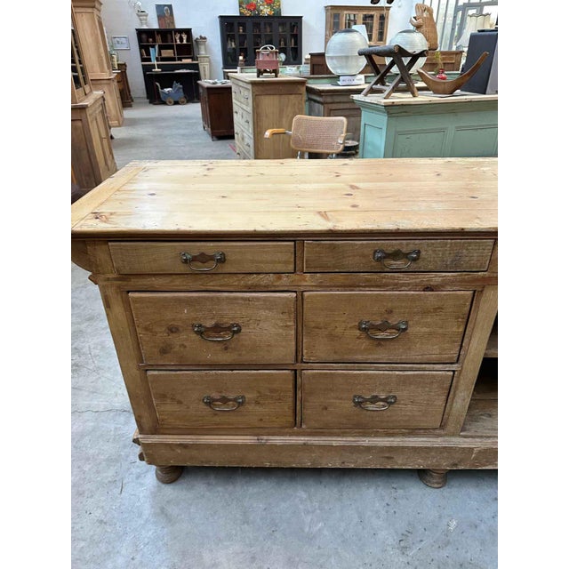 Vintage Fir Wood Counter For Sale - Image 13 of 18