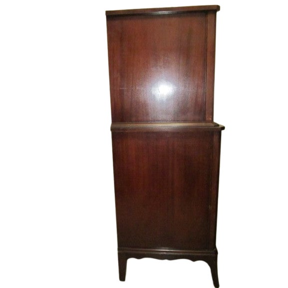 English 1940s Vintage English 6 Drawer High Chest Cherry Wood by White Furniture Co For Sale - Image 3 of 10