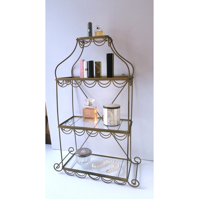 Metal Wall Shelf Étagère Neoclassical Style, Circa Late-20th Century For Sale - Image 7 of 17