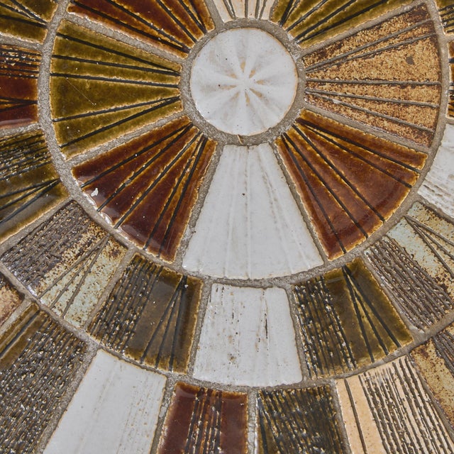 French Ceramic Flower Motif Coffee Table by Roger Capron, 1960s For Sale - Image 11 of 11