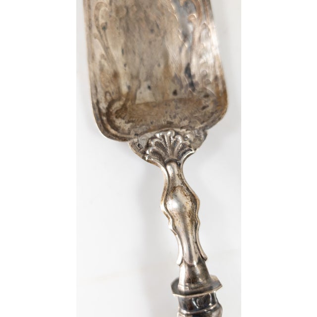 19th Century Continental European Austrian 800 Silver Server With 3 Graces Engraving For Sale - Image 9 of 17