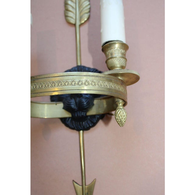 French Empire Gilt Bronze Wall Lights, 1900s, Set of 2 For Sale - Image 13 of 16