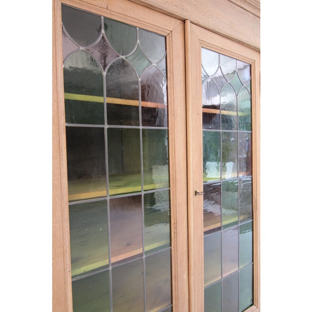 Early 20th Century Leaded Glass Display Cabinet, 1890s For Sale - Image 12 of 18