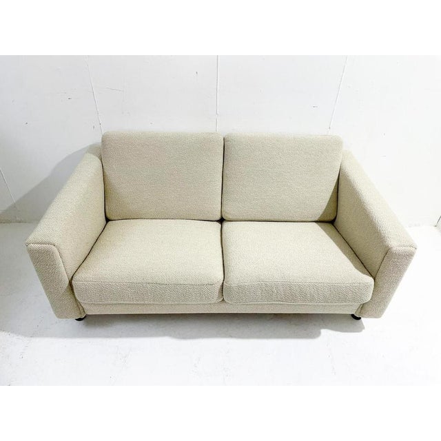 Wood White 2-Seater Sofa by Hans Wegner, Denmark, 1960s For Sale - Image 7 of 9