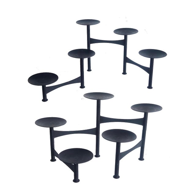 1980s Mid 20th Century Brutalist Articulating Candle Holder For Sale - Image 5 of 9