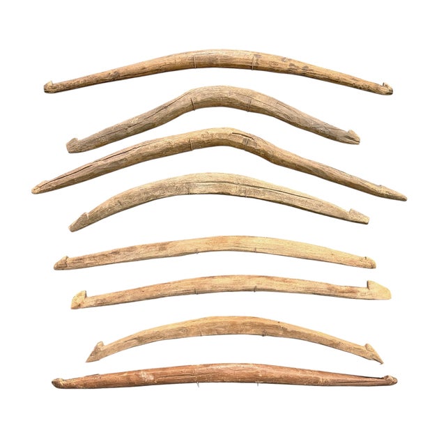 Contemporary Collection of Eight 19th/Early 20th Century Hog Gambrels on Custom Wall Mounts For Sale - Image 3 of 14