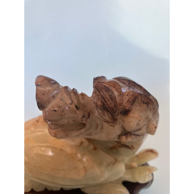 Late 19th Century Multi Colored Jade Sculpture of a Dragon, With Stand. For Sale - Image 4 of 17