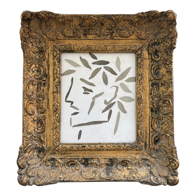 2026 McKenzie Dove Painting of a Young Male God in Antique French Frame For Sale