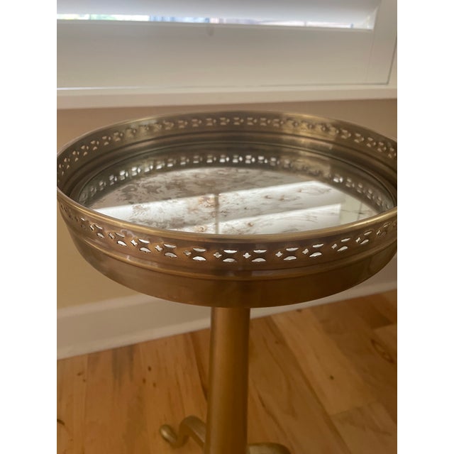 Mid-Century Modern Modern Style Telescopic Brass End Table For Sale - Image 3 of 10