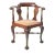 Early 20th Century Mahogany Ball and Claw Foot Corner Chair For Sale
