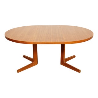 Vintage Round Dining Table in Teak, 1950s For Sale
