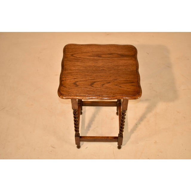 Circa 1900 English Oak Occasional Table For Sale - Image 4 of 6