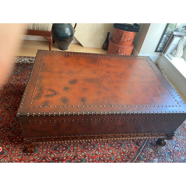 Ralph Lauren Dalton Leather Coffee Table Chairish
