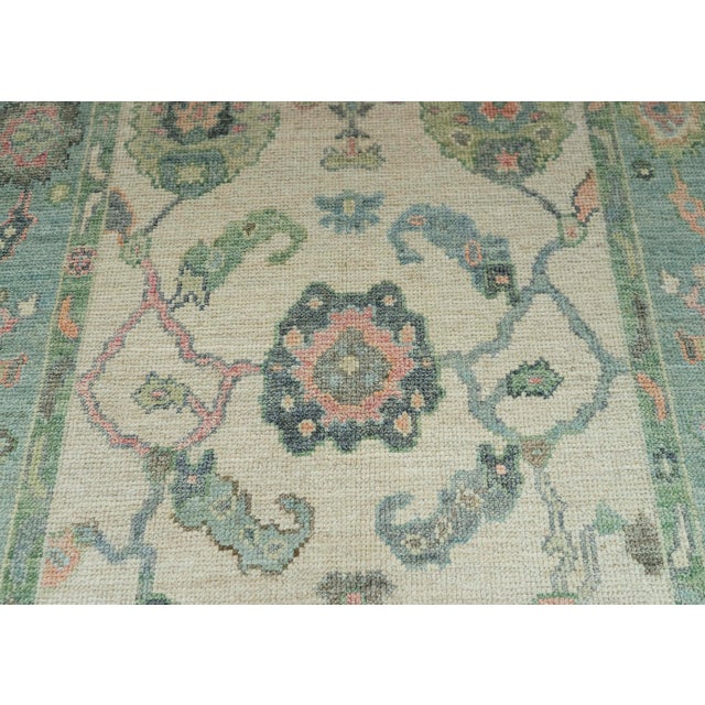 Turkish Oushak Rug 4' x 6'6" #20295 For Sale - Image 4 of 8
