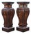 Large Antique Neoclassical Marquetry Jardiniere Stands with Ormolu Mounts and Marble Tops, 19th Century, Set of 2 For Sale