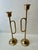 Vintage Brass Tabletop Collection: Trumpet & Reindeer Taper Holders - Set of 5 For Sale - Image 6 of 9