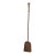 Antique 18th Century Wrought Iron Turned Brass English Fireplace Shovel Tool 16 For Sale