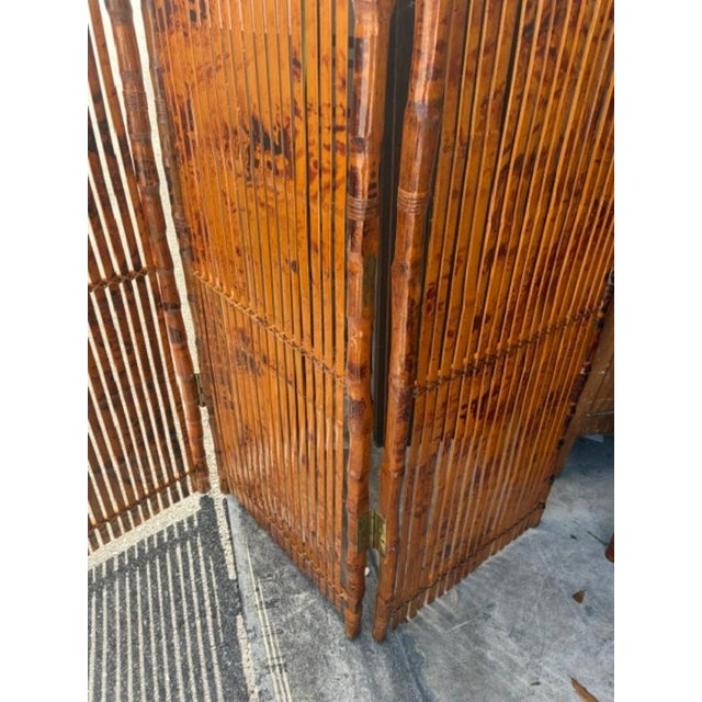 Pair of Vintage Bamboo Room Dividers 120 Inches Long For Sale In West Palm - Image 6 of 6