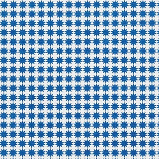 Sample - Schumacher X Studio Bon Stella Fabric in Blue For Sale