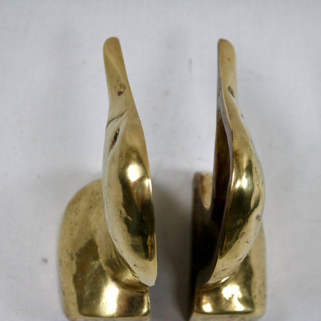1960s 1960s Solid Brass Canvasback Duck Bookends-a Pair For Sale - Image 5 of 10